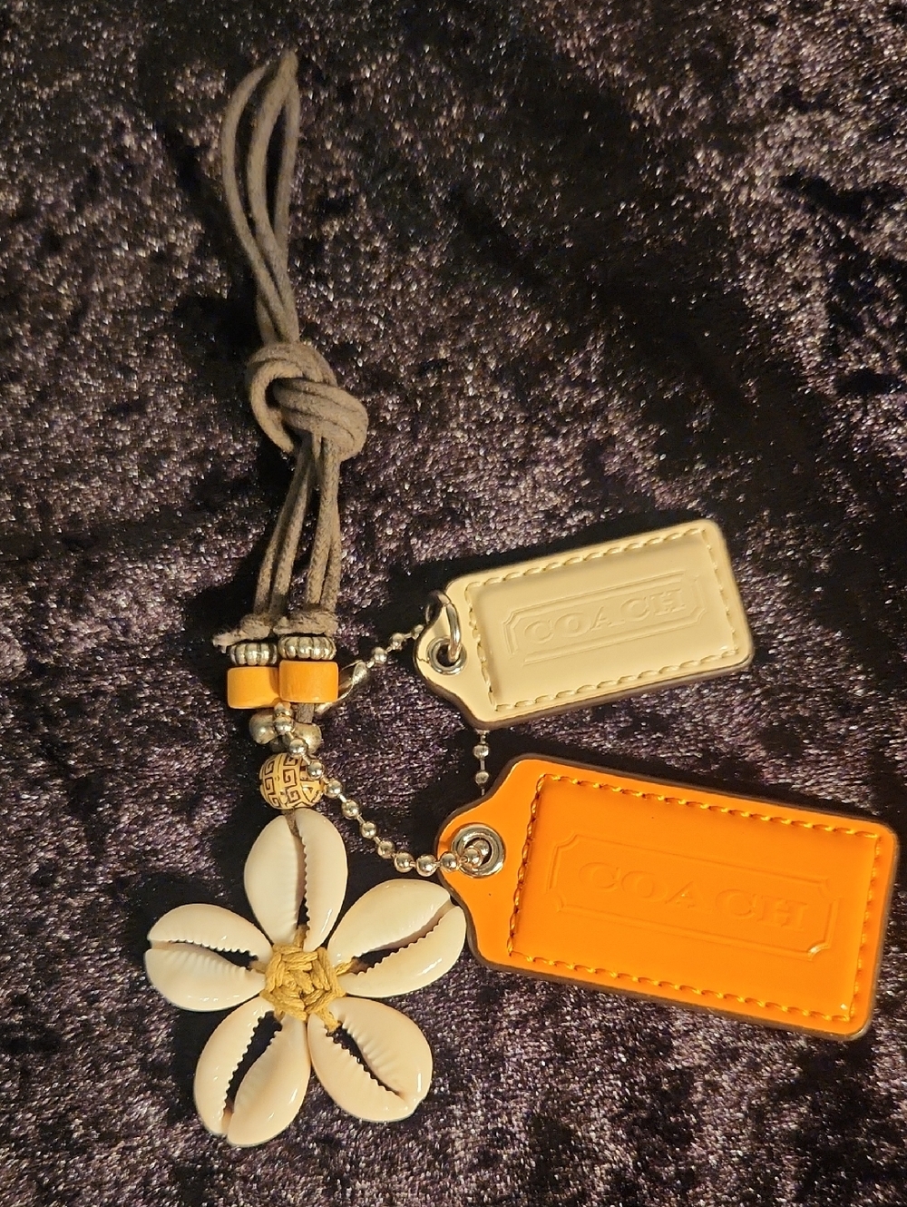 Coach Orange & Cream Hang Tags